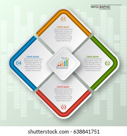 vector abstract 3d paper infographic elements.Circular infographics