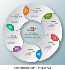 vector abstract 3d paper infographic elements.Circular infographics.
