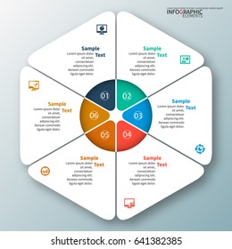 vector abstract 3d paper infographic elements.Circular infographics