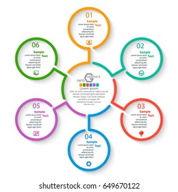 vector abstract 3d paper infographic elements.Circular infographics