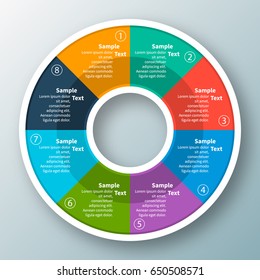 vector abstract 3d paper infographic elements.Circular infographics.