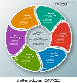 vector abstract 3d paper infographic elements.Circular infographics