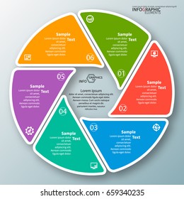 vector abstract 3d paper infographic elements.Circular infographics
