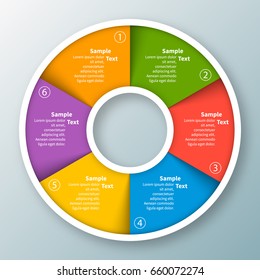 vector abstract 3d paper infographic elements.Circular infographics