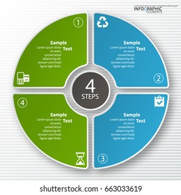 vector abstract 3d paper infographic elements.Circular infographics