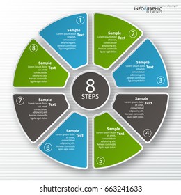 vector abstract 3d paper infographic elements.Circular infographics