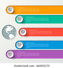 vector abstract 3d paper infographic elements.Business infographics.