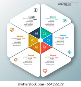 vector abstract 3d paper infographic elements.Circular infographics