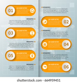 vector abstract 3d paper infographic elements.Business infographics.