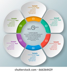 vector abstract 3d paper infographic elements.Circular infographics
