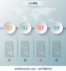 vector abstract 3d paper infographic elements.Business infographics