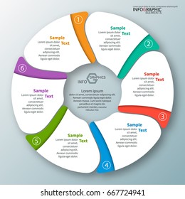 vector abstract 3d paper infographic elements.Circular infographics.