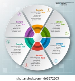 vector abstract 3d paper infographic elements.Circular infographics