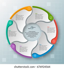 vector abstract 3d paper infographic elements.Circular infographics.