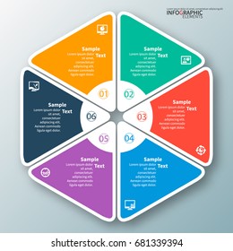 vector abstract 3d paper infographic elements.Hexagon infographics.Honeycomb design.