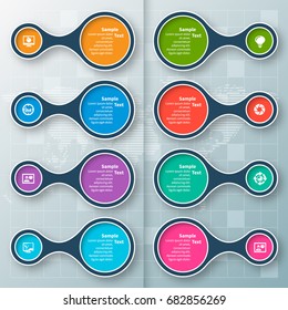 vector abstract 3d paper infographic elements.Metaball infographics.Round elements