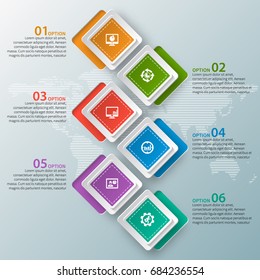 vector abstract 3d paper infographic elements.Business infographics