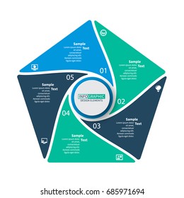 vector abstract 3d paper infographic elements.Circular infographics