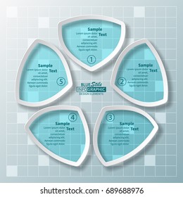 vector abstract 3d paper infographic elements.Circular infographics