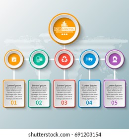 vector abstract 3d paper infographic elements.Business infographics.
