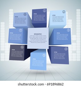 vector abstract 3d paper infographic elements.Business infographics.