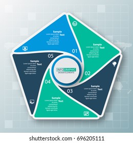vector abstract 3d paper infographic elements.Circular infographics