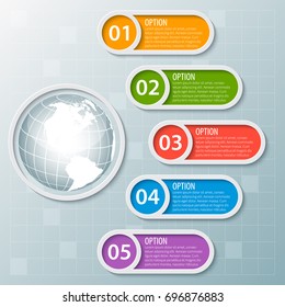 vector abstract 3d paper infographic elements.Business infographics