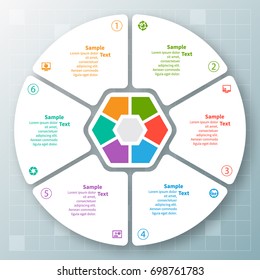 vector abstract 3d paper infographic elements.Circular infographics