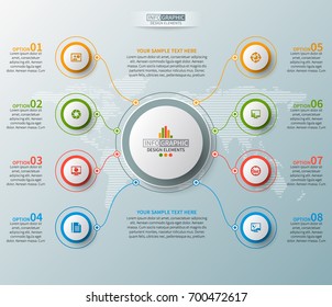 elementos infográficos de papel 3d abstractos vectoriales.infografías empresariales.