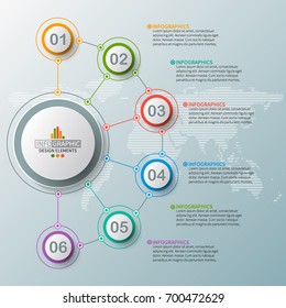 vector abstract 3d paper infographic elements.Circular infographics.