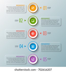 vector abstract 3d paper infographic elements.Business infographics.