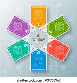vector abstract 3d paper infographic elements.Circular infographics