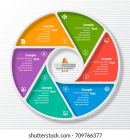 vector abstract 3d paper infographic elements.Circular infographics