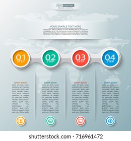 vector abstract 3d paper infographic elements.Business infographics