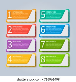 vector abstract 3d paper infographic elements.Business infographics