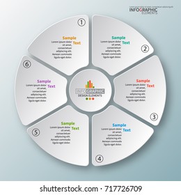 vector abstract 3d paper infographic elements.Circular infographics