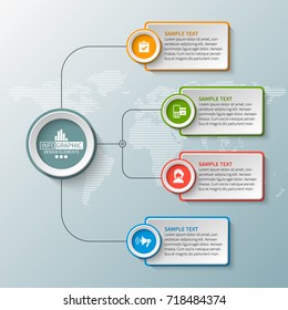 vector abstract 3d paper infographic elements.Business infographics