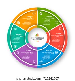vector abstract 3d paper infographic elements.Circular infographics