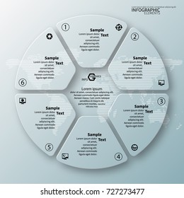 vector abstract 3d paper infographic elements.Circular infographics