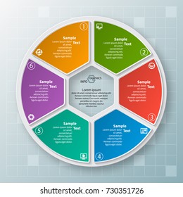 vector abstract 3d paper infographic elements.Circular infographics