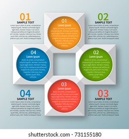 vector abstract 3d paper infographic elements.Business infographics