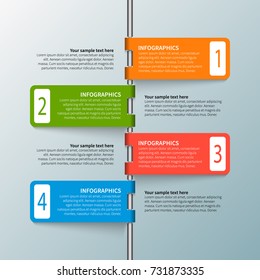 vector abstract 3d paper infographic elements.Business infographics