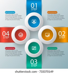 vector abstract 3d paper infographic elements.Business infographics