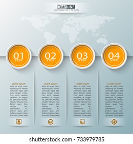 vector abstract 3d paper infographic elements.Business infographics