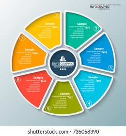vector abstract 3d paper infographic elements.Circular infographics