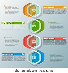 vector abstract 3d paper infographic elements.Business infographics