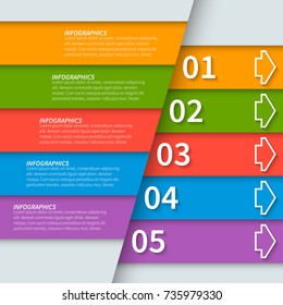 vector abstract 3d paper infographic elements.Business infographics