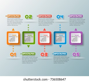 vector abstract 3d paper infographic elements.Business infographics