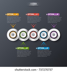 vector abstract 3d paper infographic elements.Business infographics