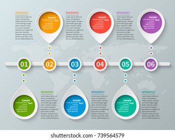 vector abstract 3d paper infographic elements.Business infographics